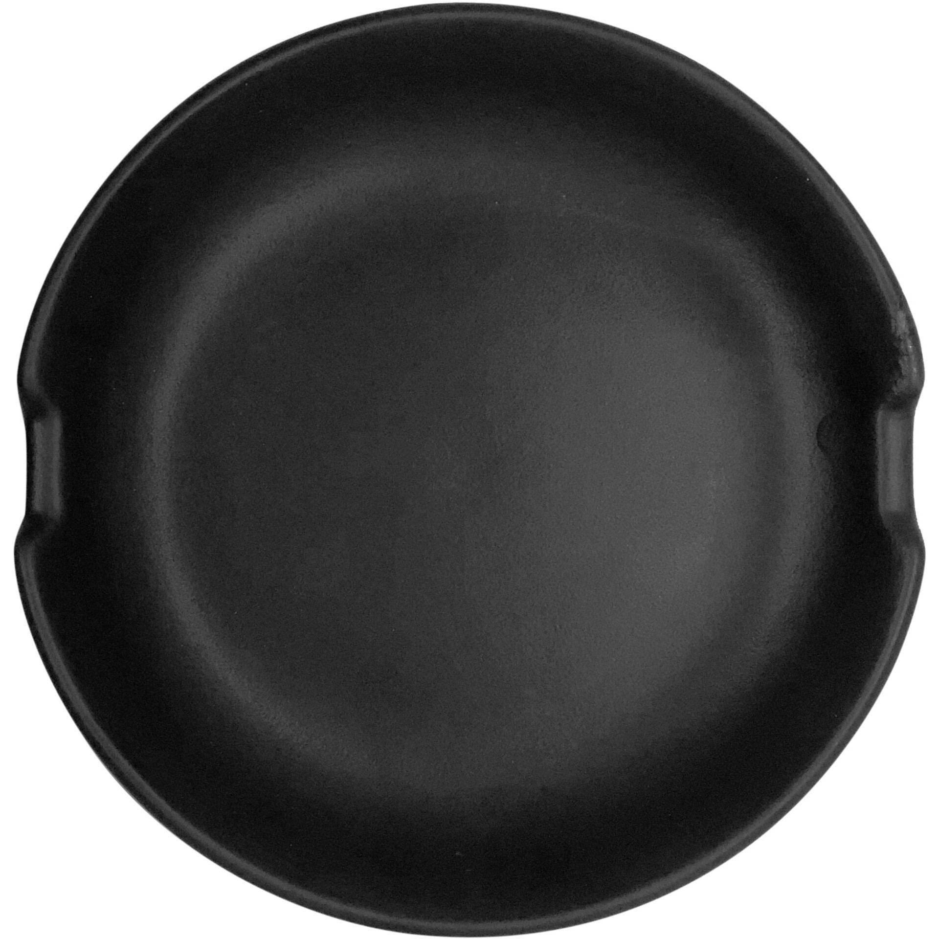 Keramik-Ablage schwarz  Stäbchenablage Ø 10cm schwarz